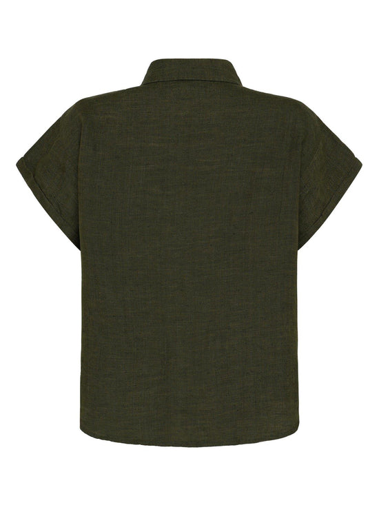 Women's Aster Linen Shirt - Green
