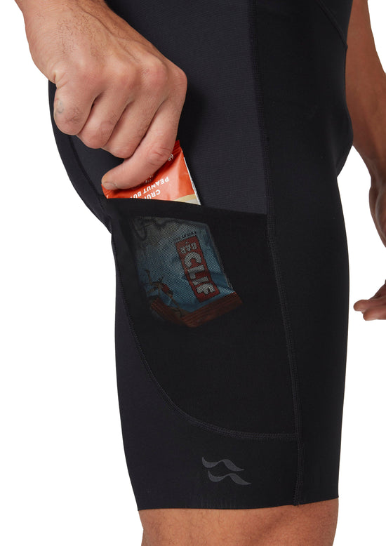 Men's Cargo Bib Shorts - Black