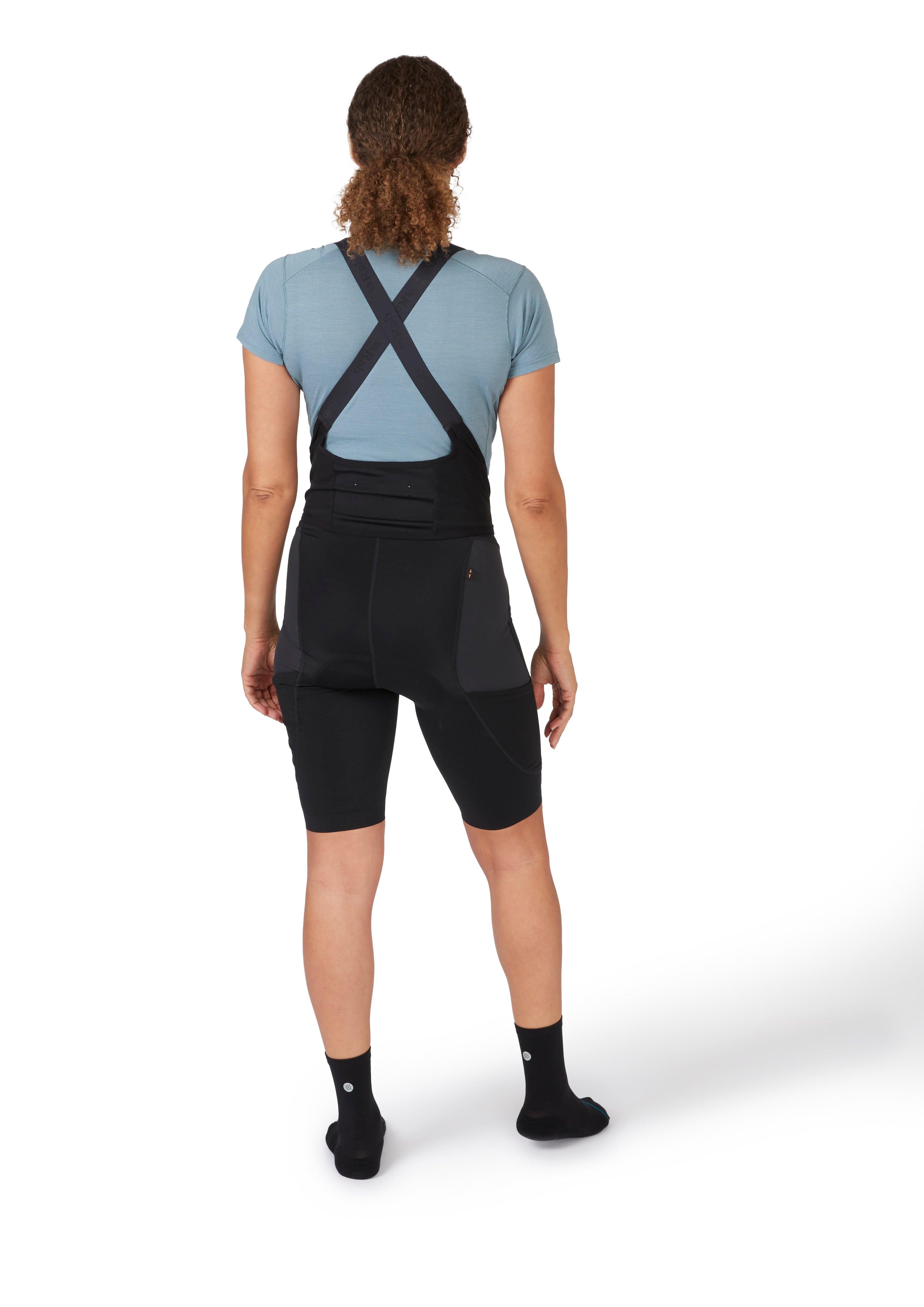 Women's Cargo Bib Shorts - Black