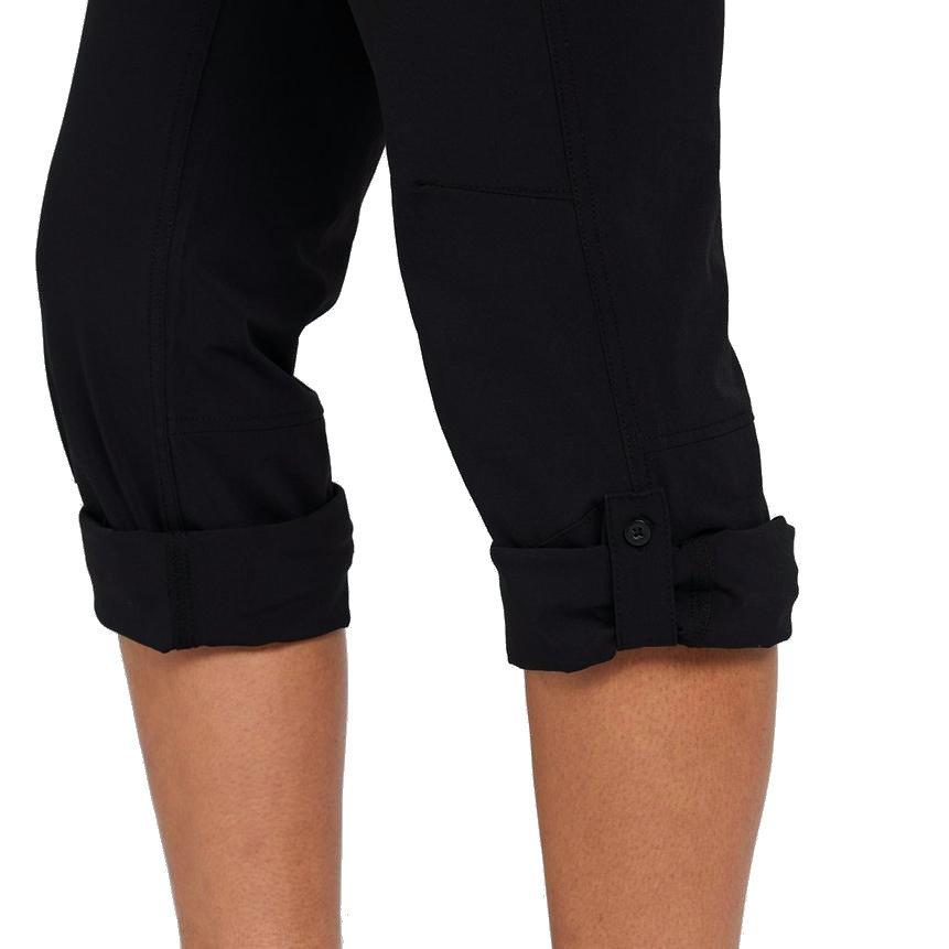 Women's Stretch Roll-Up Trousers (Short) - Black