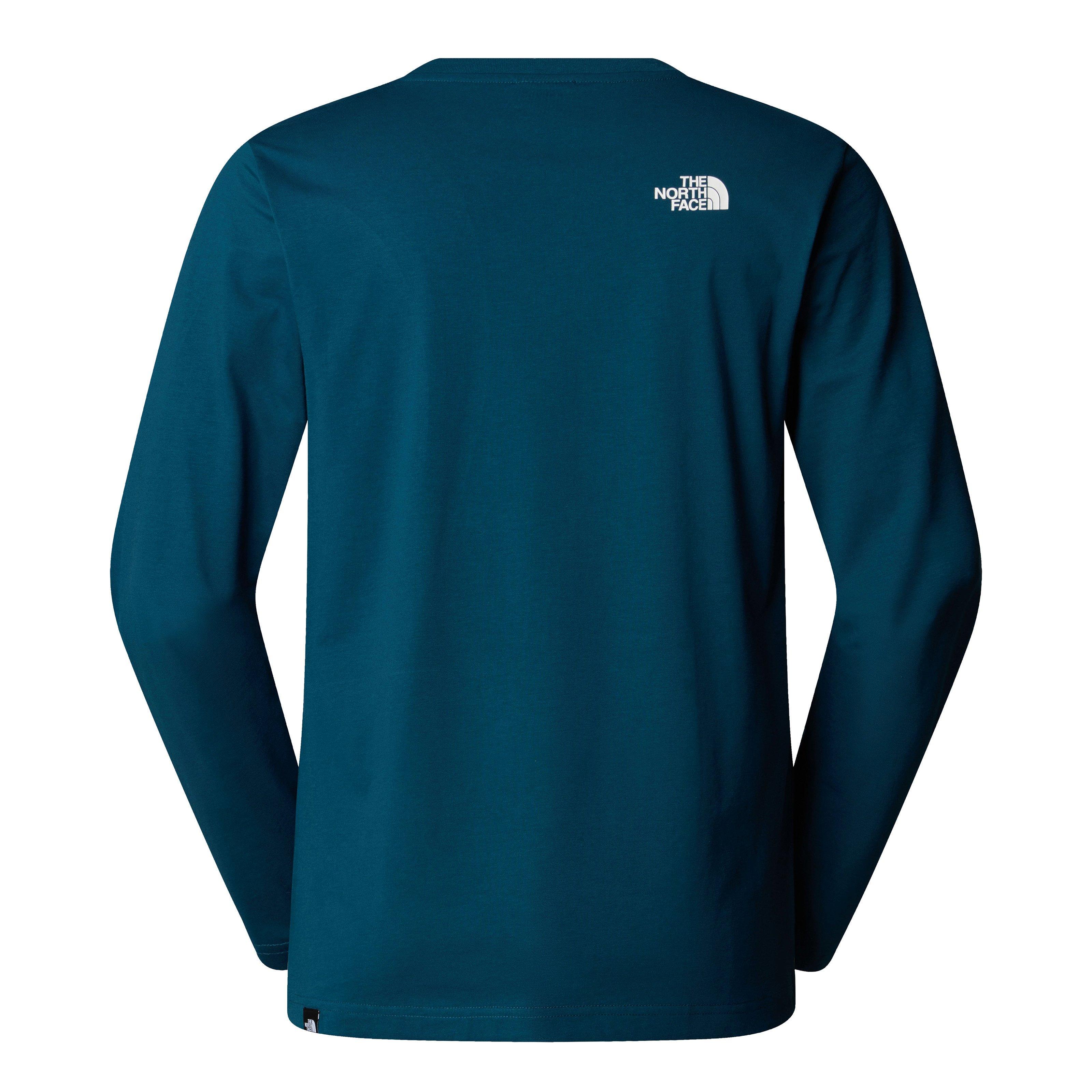 Men's Long-Sleeve Simple Dome T-Shirt - Navy