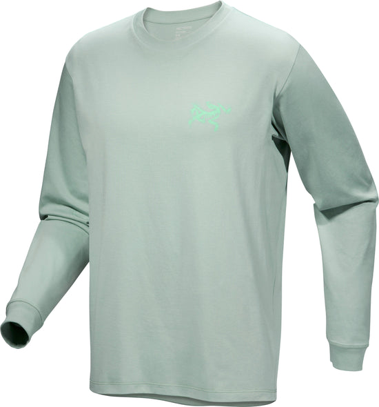 Men's Kragg SL Cotton Long-Sleeve T-Shirt - Stone Green / Phosphorescent