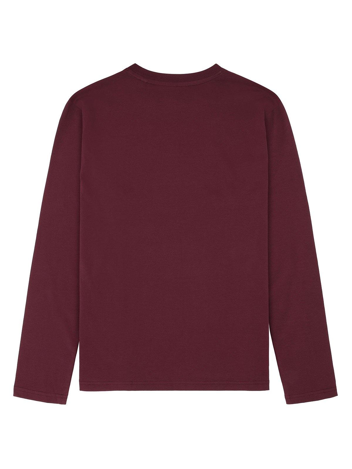 Women's Basic Cotton Long-Sleeve T-Shirt - Purple