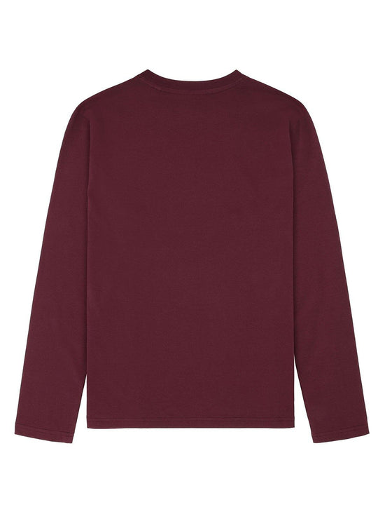 Women's Basic Cotton Long-Sleeve T-Shirt - Purple