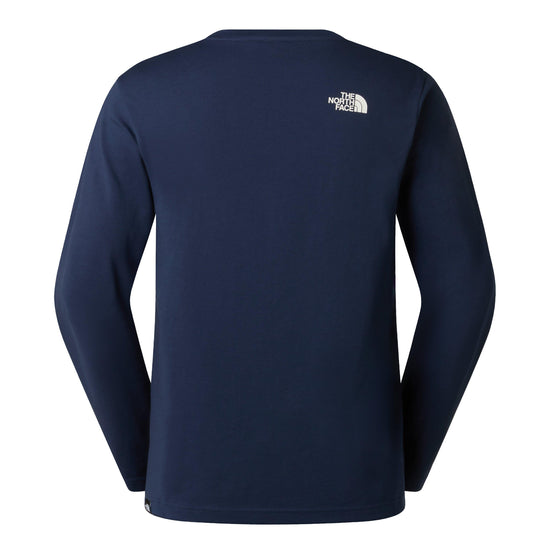 Men's Simple Dome Long-Sleeve T-Shirt - Navy