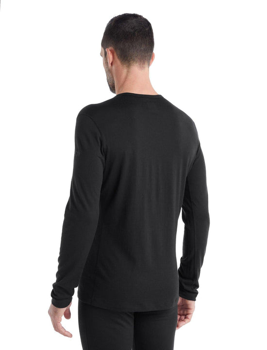 Men's Merino 200 Oasis Long Sleeve Crewe Top - Black