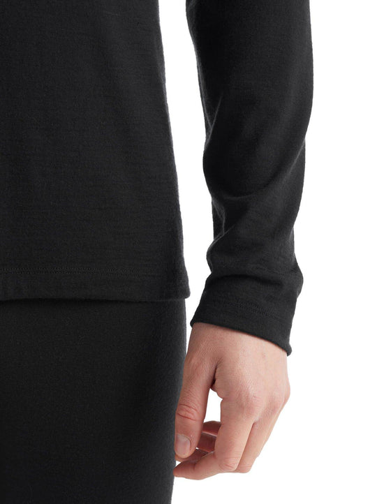 Men's Merino 200 Oasis Long Sleeve Crewe Top - Black