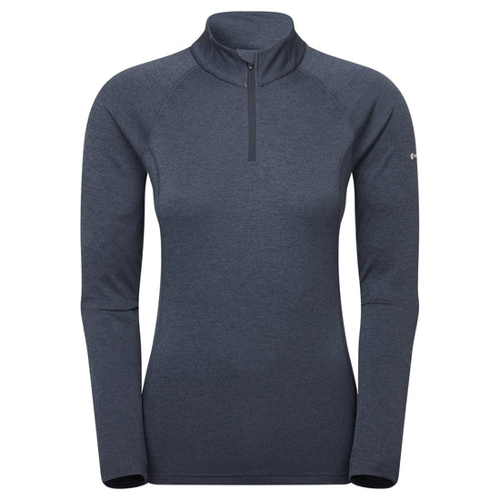 Women's Dart Zip Neck T-Shirt - Blue