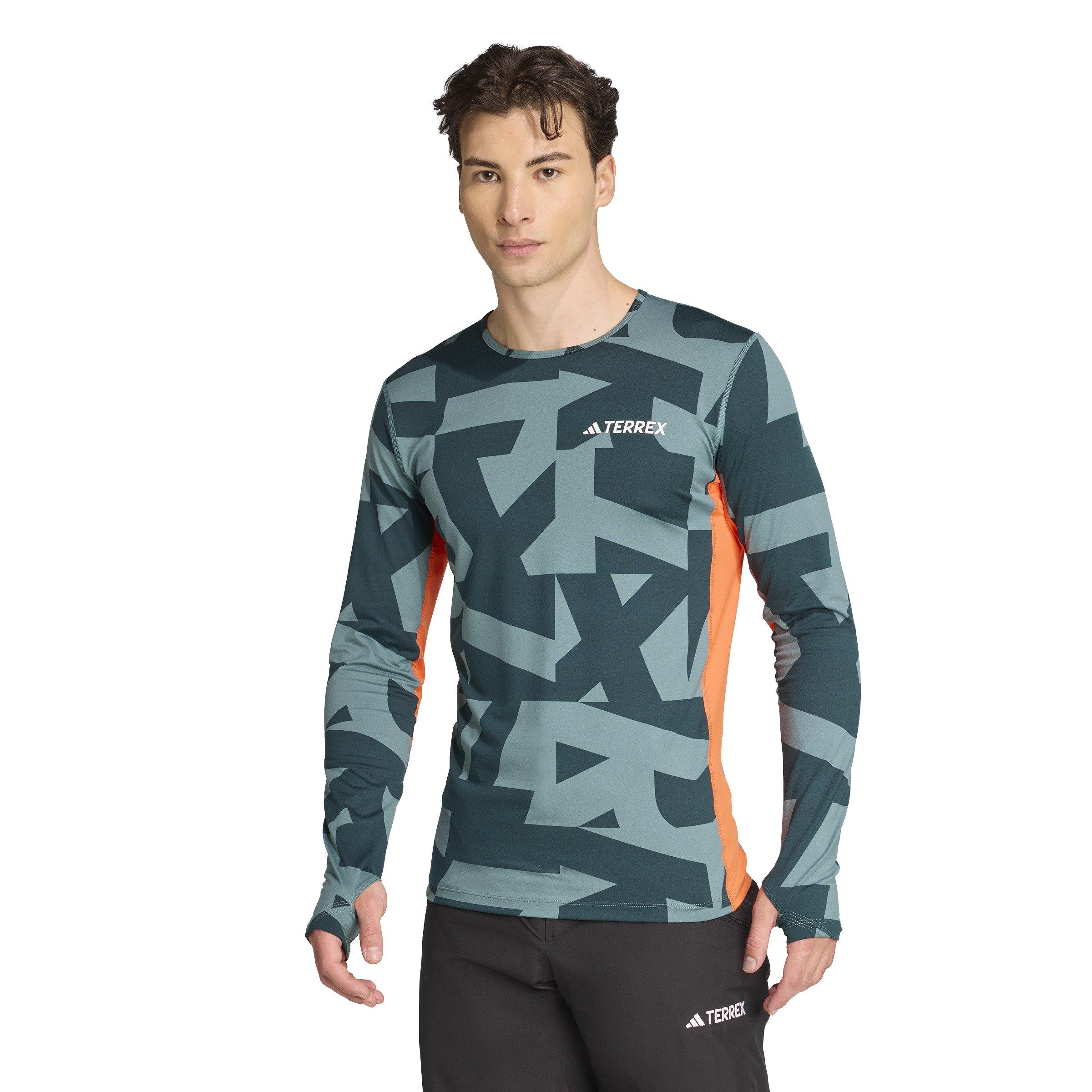 Men's Multi Synthetic Long-Sleeve Base Layer Top - Green