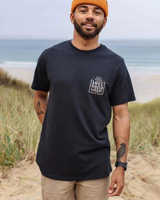 Men's Lost Road Recycled Cotton T-Shirt - Black