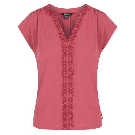 Women's Hara Cap-Sleeved Top - Pink