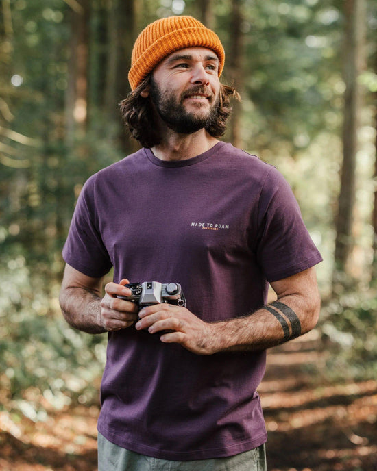 Men's Open Road Cotton T-Shirt - Purple