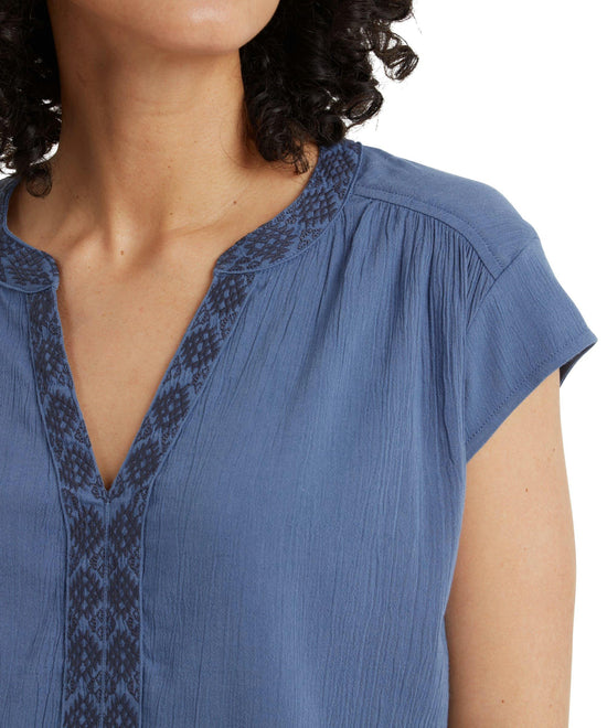 Women's Hara Cap-Sleeve Top - Blue