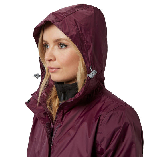 Women's Packable Hooded Waterproof Jacket - Purple