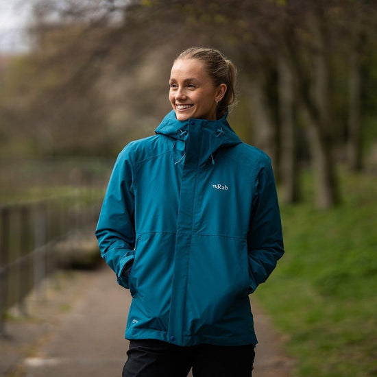 Women's Downpour Waterproof Jacket - Blue