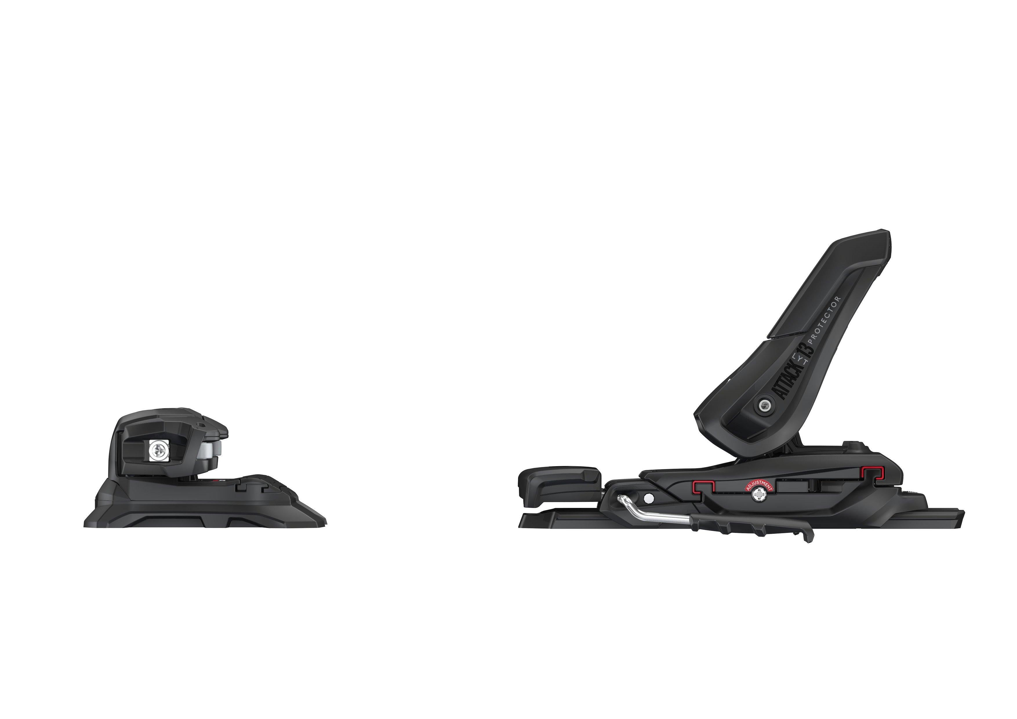 Protector Attack Lyt 13 Ski Bindings with 95mm Brakes - Black