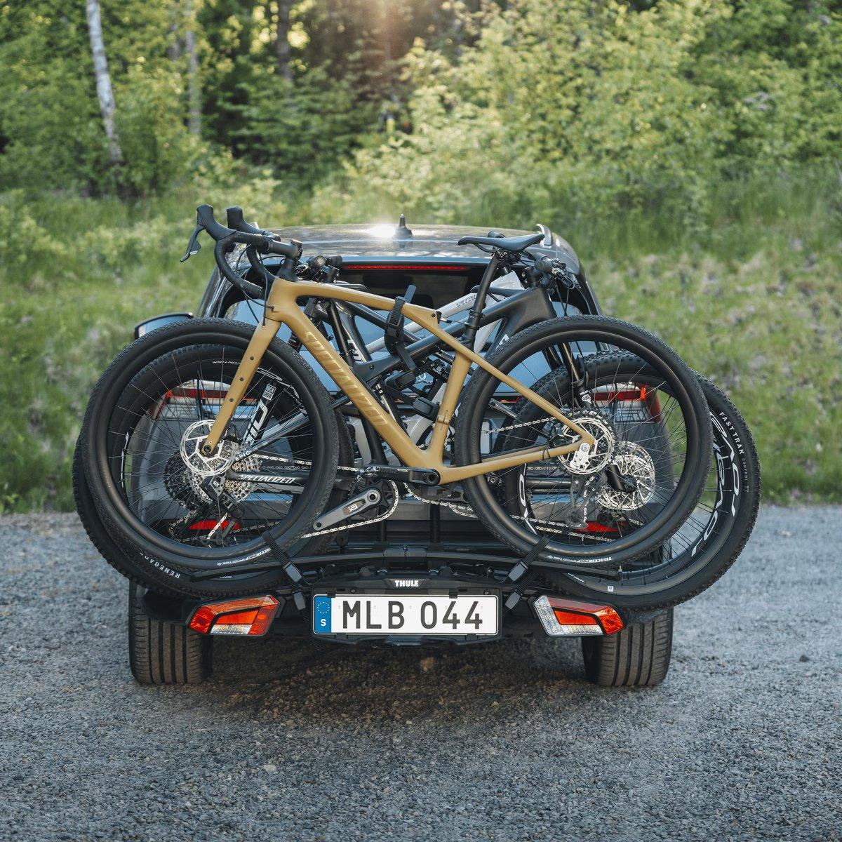 EasyFold 3 2-Bike Towbar Rack - Black