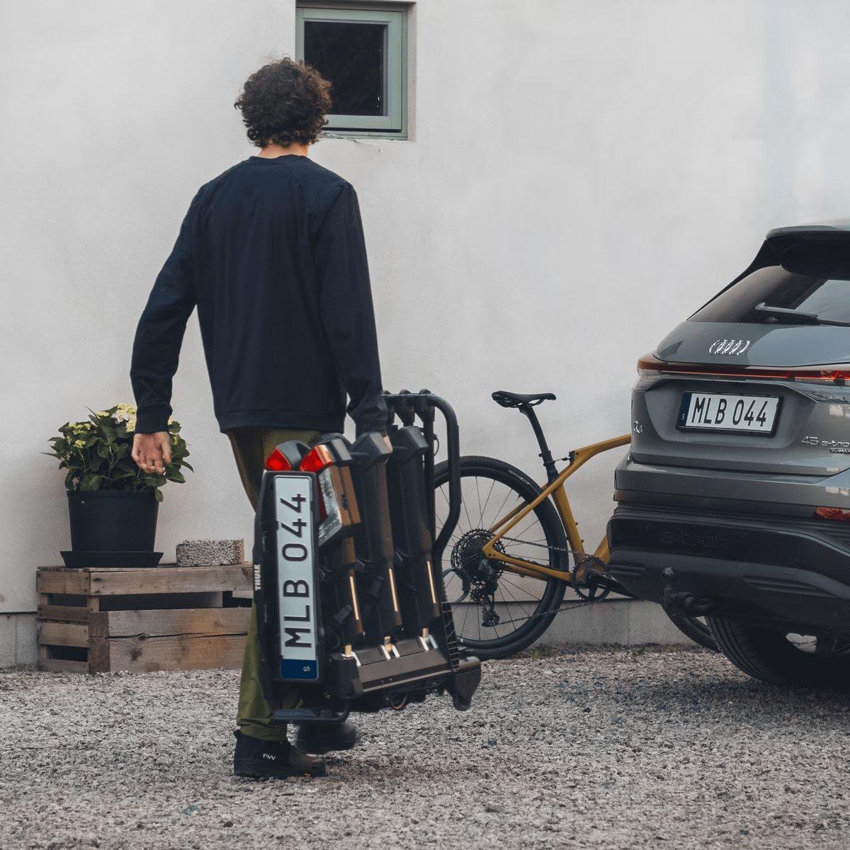 EasyFold 3 2-Bike Towbar Rack - Black