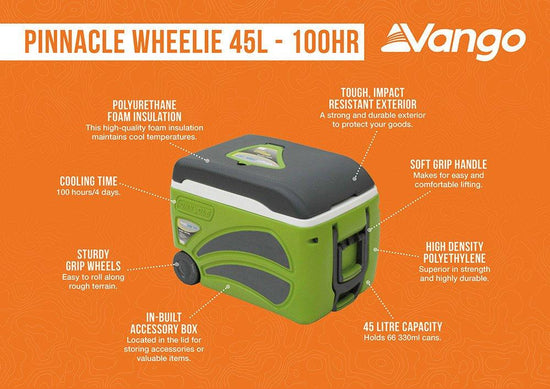 Pinnacle Wheelie 45L Cool Box - Green