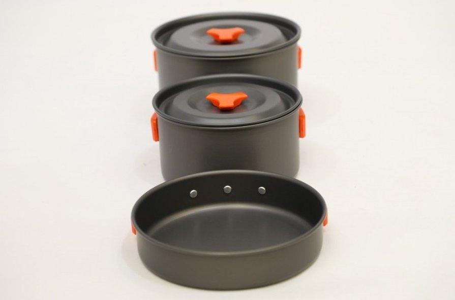 Hard Anodised 4 Person Cook Kit - Grey