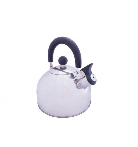 2L Stainless Steel Kettle with Folding Handle - Grey