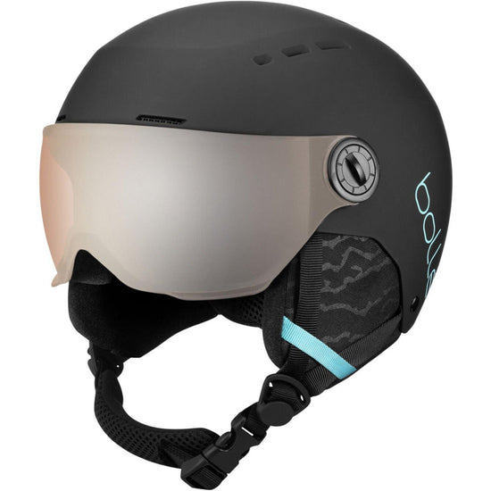 Kid's Quiz Visor Helmet - Black Blue Matte