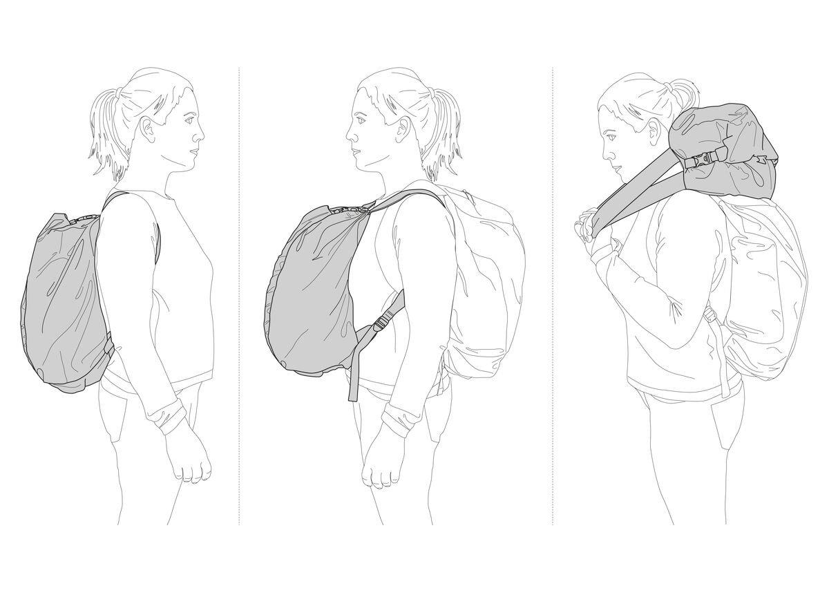 Split Climbing Rope Bag - Orange