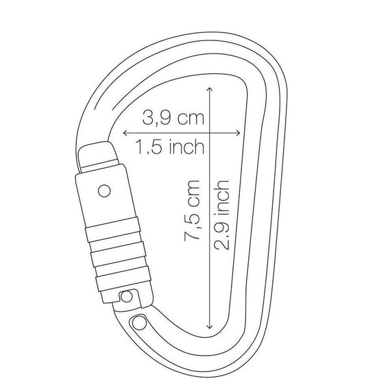 SMD Screw Lock Carabiner - Yellow