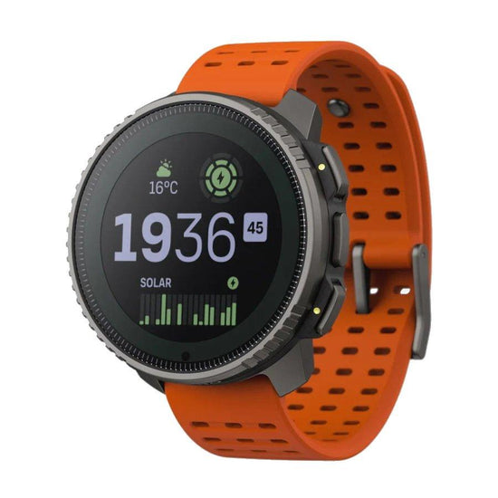 Vertical Titanium Solar Smartwatch - Orange
