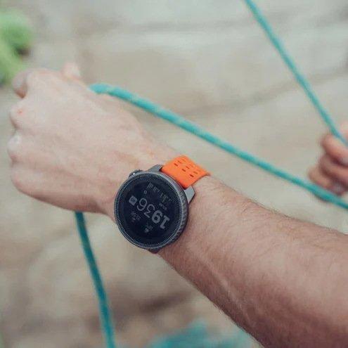 Vertical Titanium Solar Smartwatch - Orange
