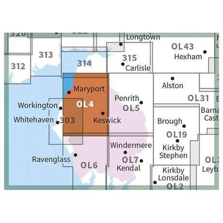 Explorer Active OL4 The English Lakes Map - NW Area