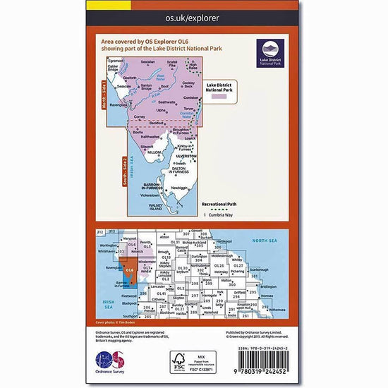 Explorer Active OL6 The English Lakes Map - SE Area