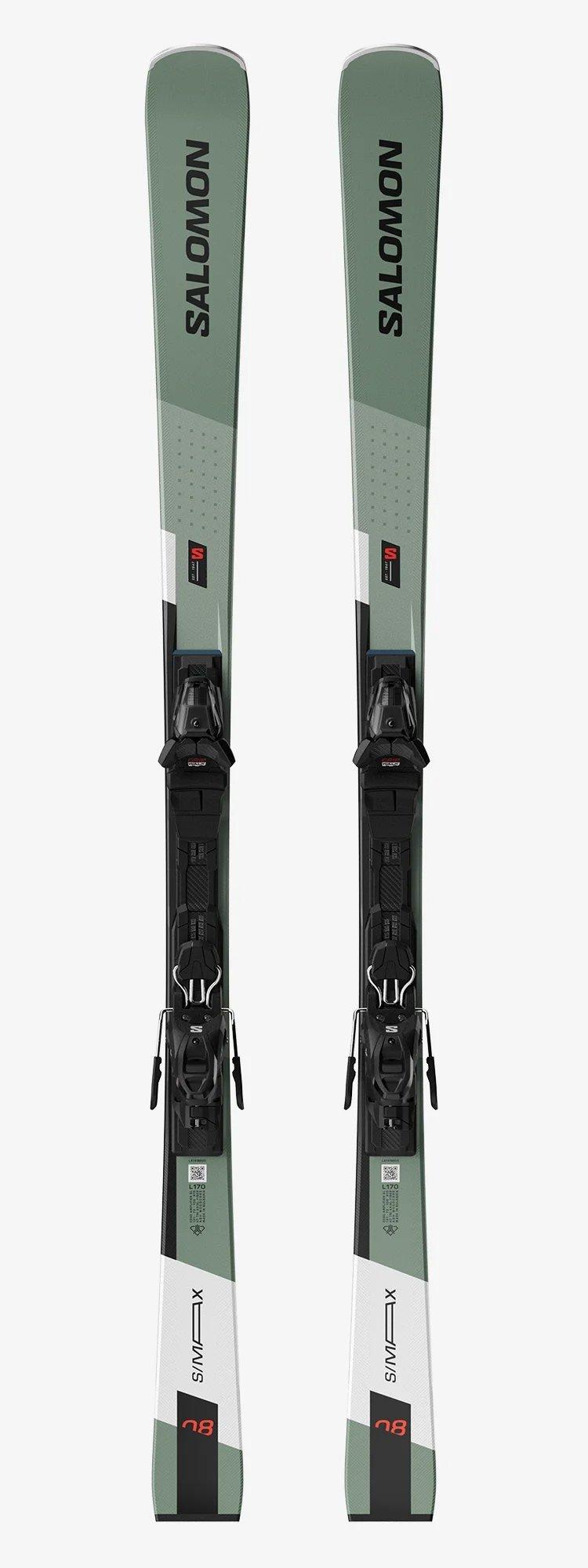 Salomon Men's S/Max 8 Skis + M10 Binding - Green / Black | Tiso