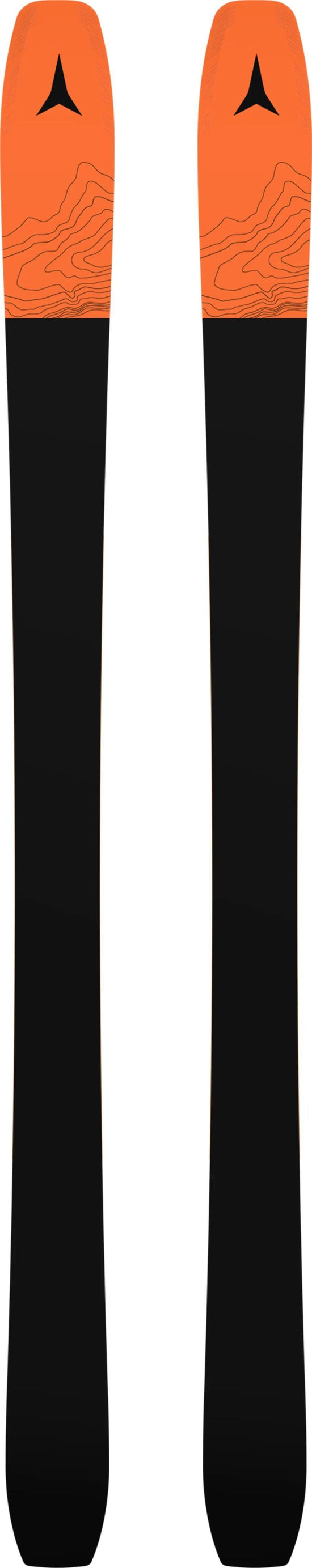 Men's Backland Backcountry Touring Skis 95mm + Climbing Skins - Petrol/Gray/Orange