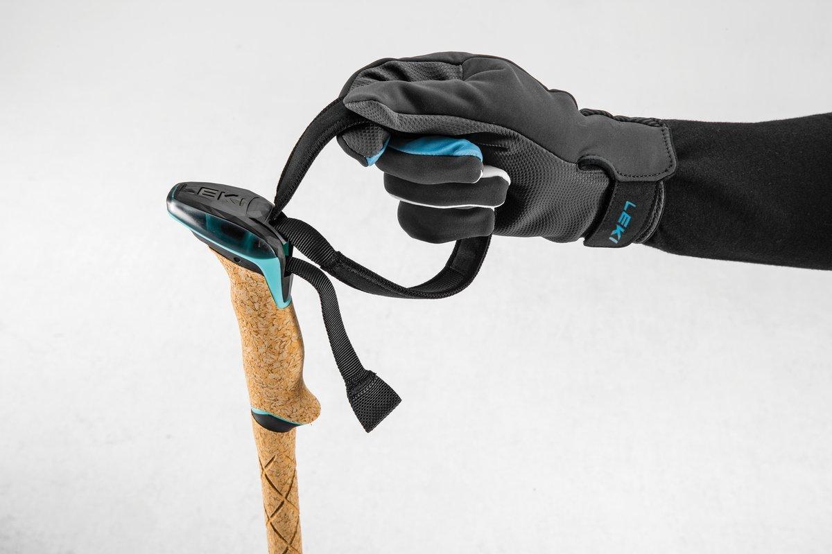 Bernina Lite 3 Adjustable Ski Touring Poles - Denim Blue