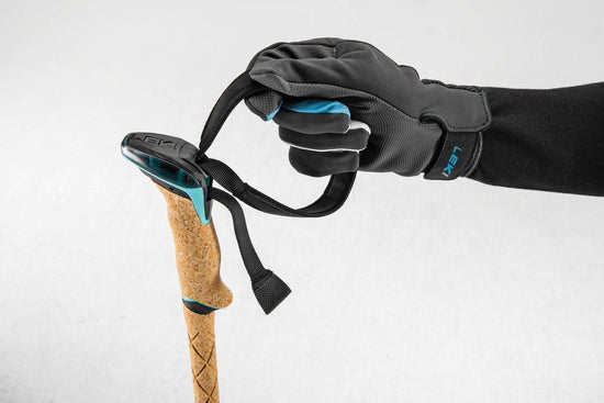 Bernina Lite 3 Adjustable Ski Touring Poles - Denim Blue