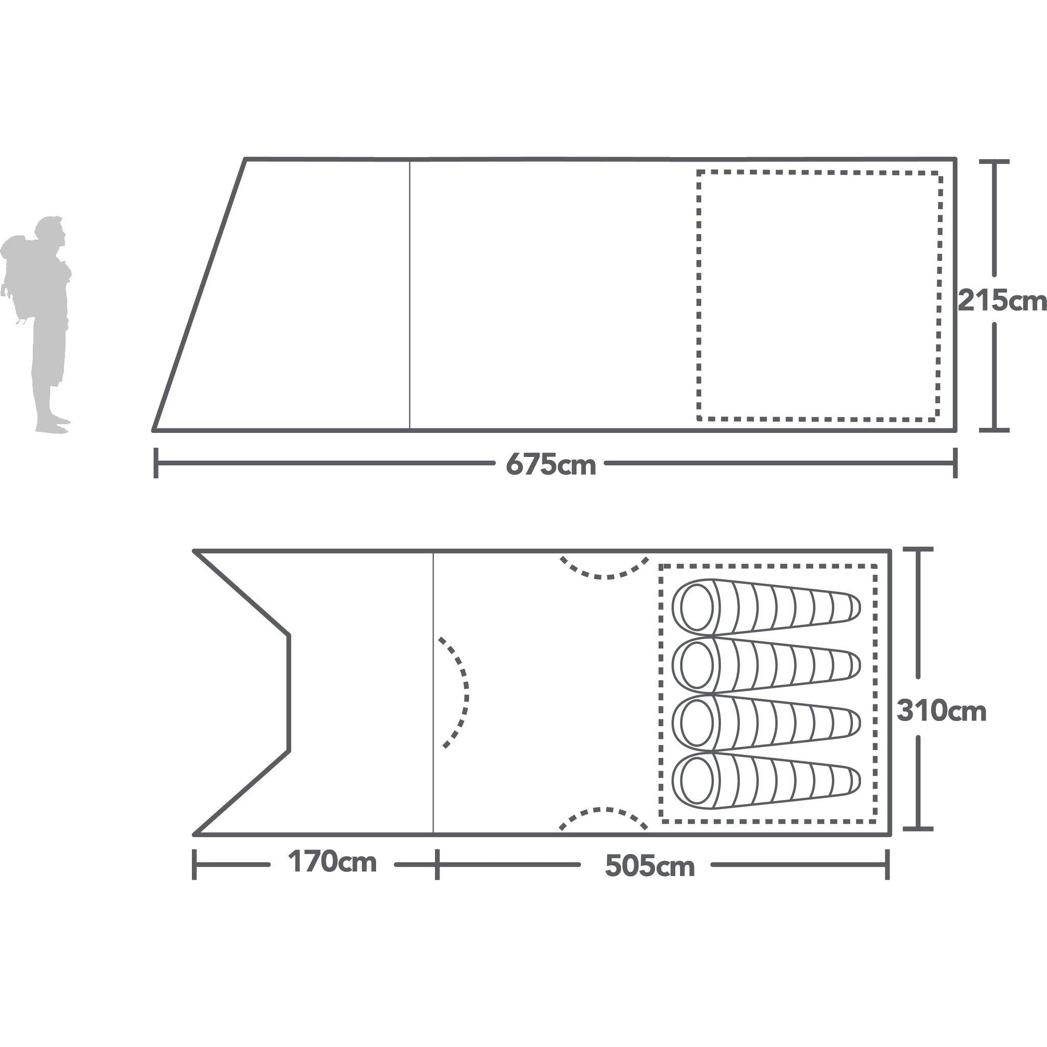 Air 400XL Nightfall 4-Person Tent - Blue