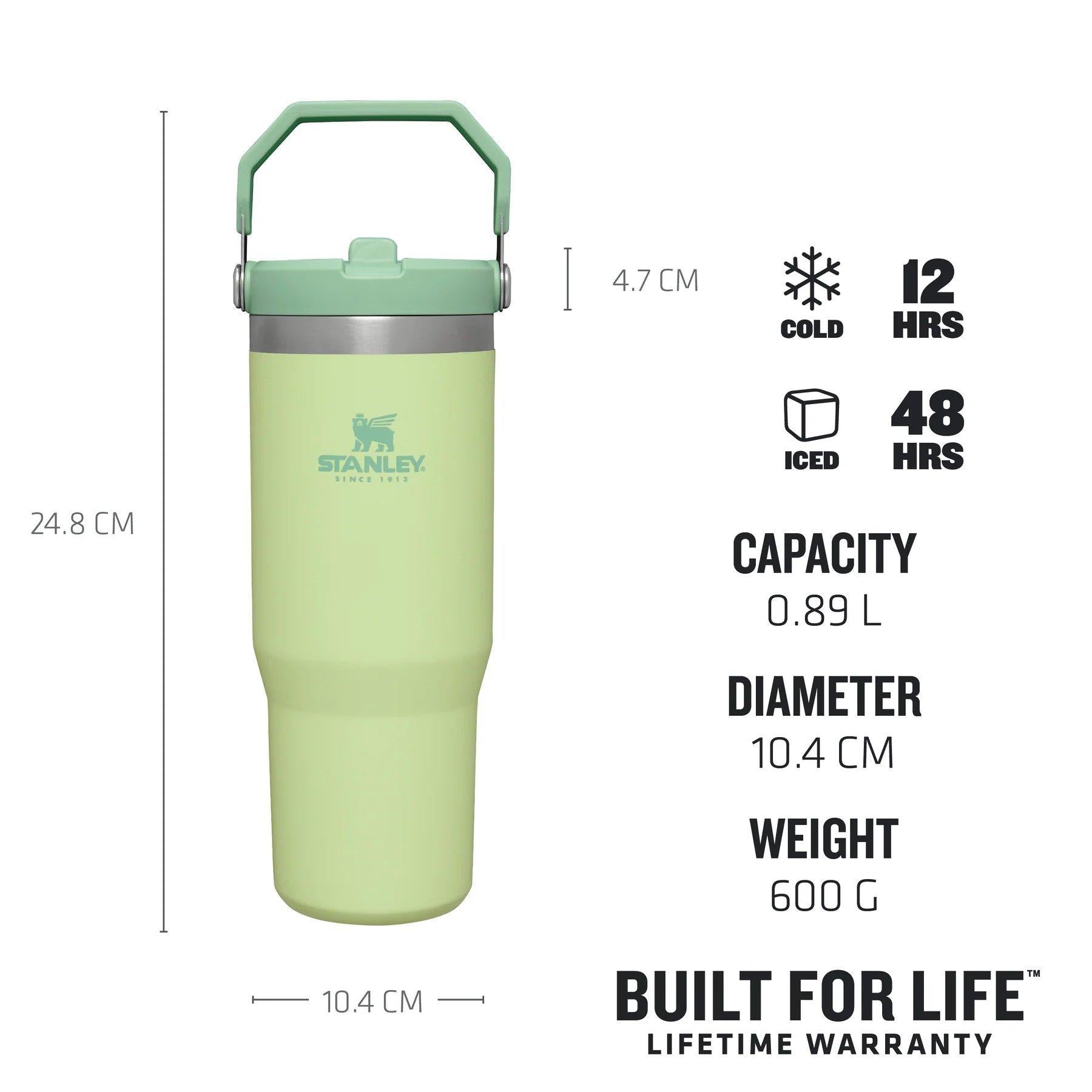 IceFlow Flip Straw Tumbler 0.89L - Citron
