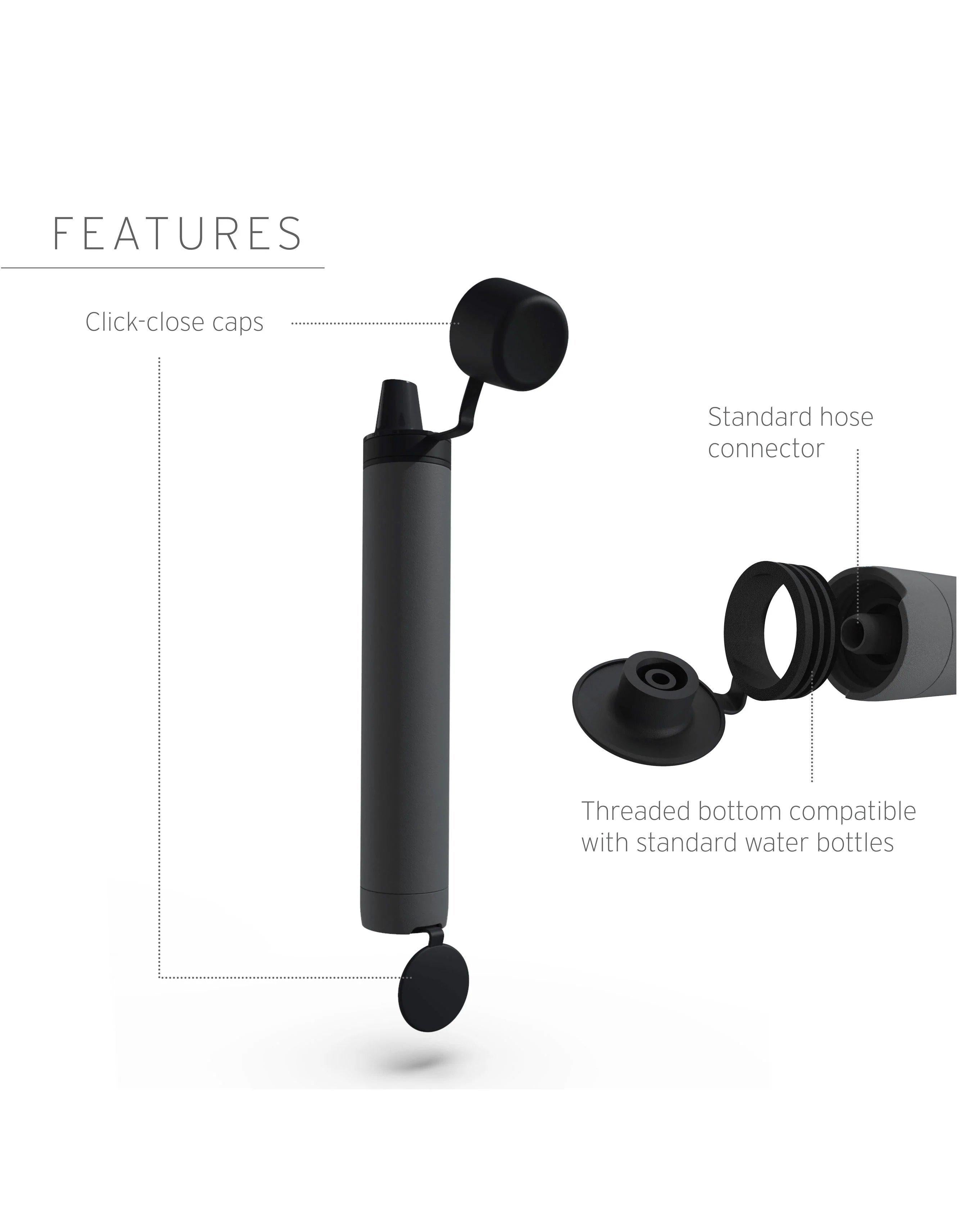 LifeStraw Peak Personal Water Filtration Straw - Blue