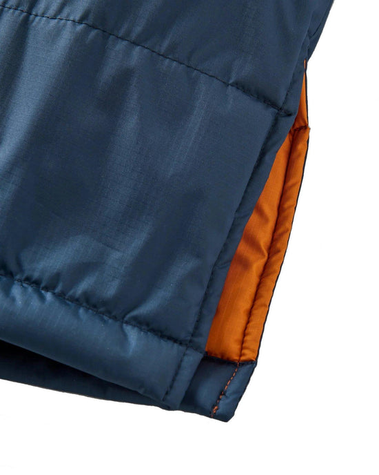 Unisex Waves Sherpa Lined Changing Robe - Orange/Blue