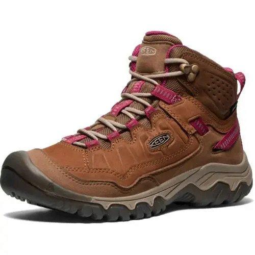 Women's Targhee IV Waterproof Hiking Boots- Brown/Pink
