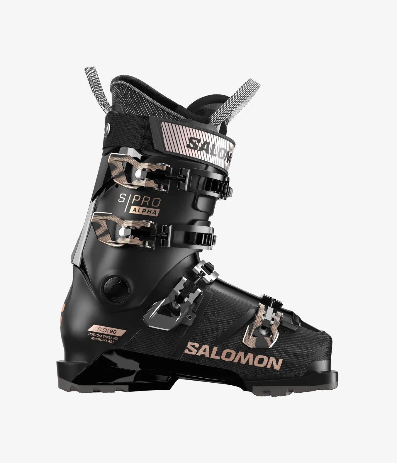 Women's S/Pro Alpha 90 Ski Boots - Black / Rose Gold