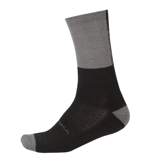 Baabaa Merino Winter Sock - Grey/Black