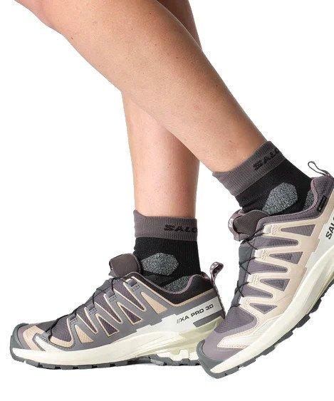 Women's XA Pro 3D V9 GORE-TEX Trail Running Shoes - Purple/ Beige