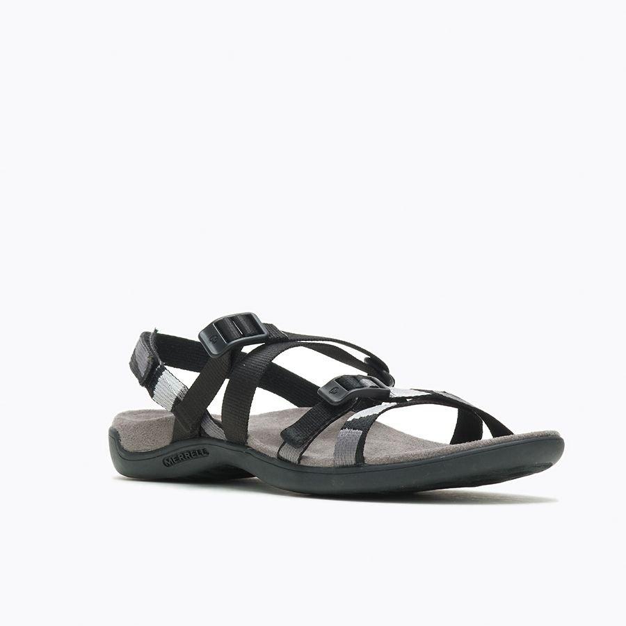 Women's District 3 Backstrap Web Sandals - Black