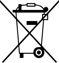 symbol representing a crossed out wheelie bin
