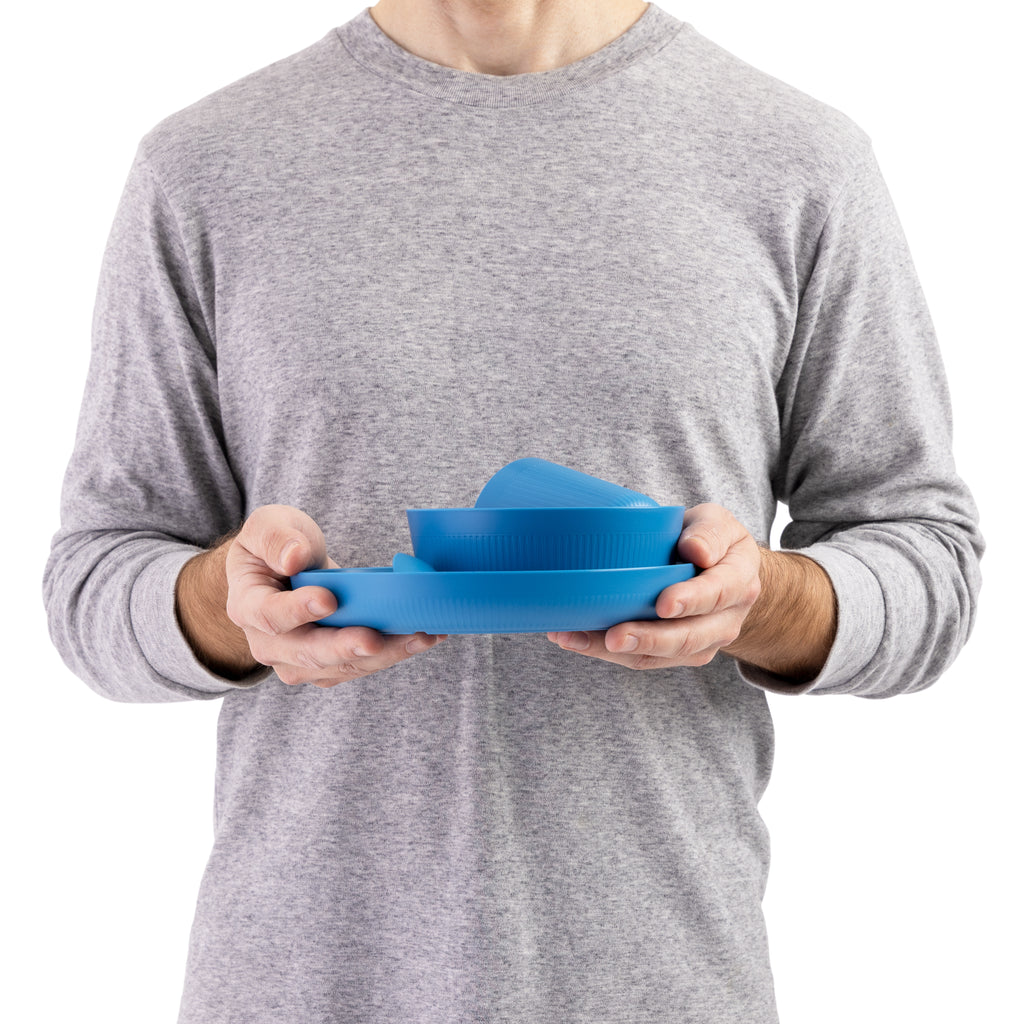 Camp Dinner Set (6 Piece) - Blue