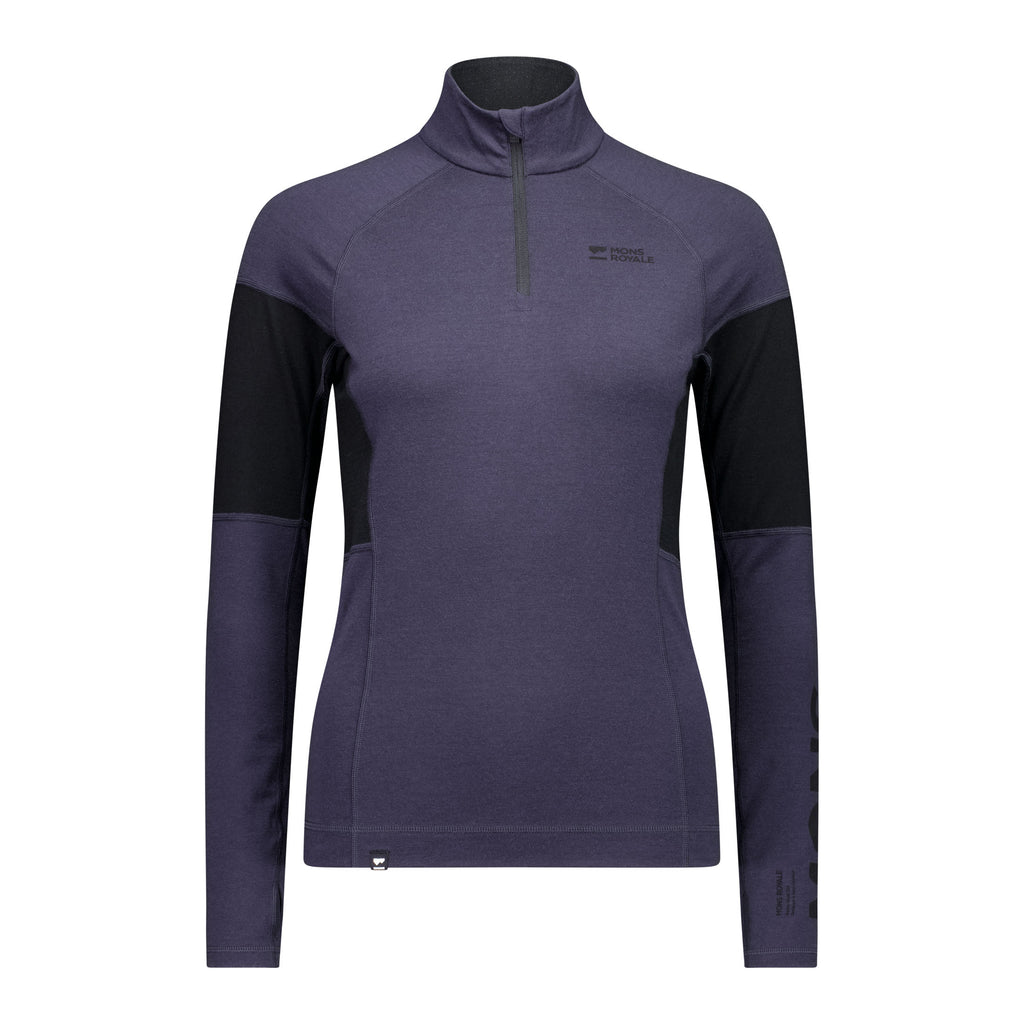 Women's Olympus Merino Base Layer 1/4 Zip - Grey