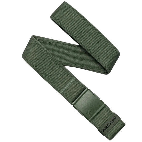 Green belt with a buckle on a white background