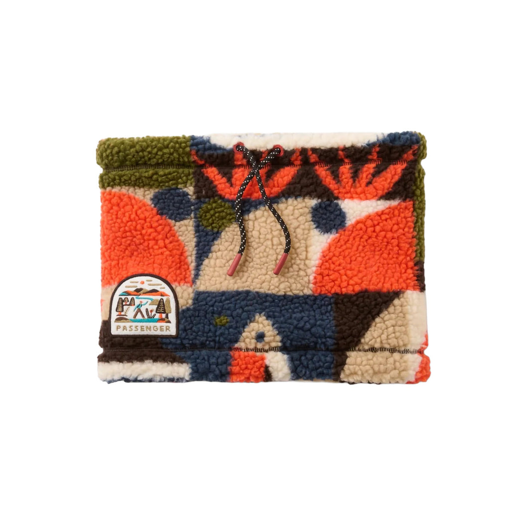 Unisex Mulled Sherpa Fleece Snood - Green / Multi